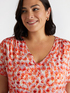 Printed blouse with V-neck image number 3