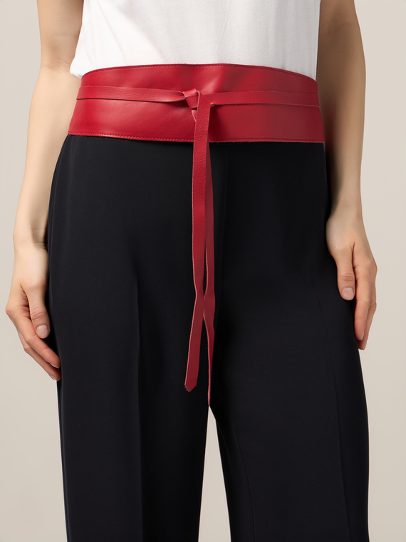 Genuine leather cummerbund