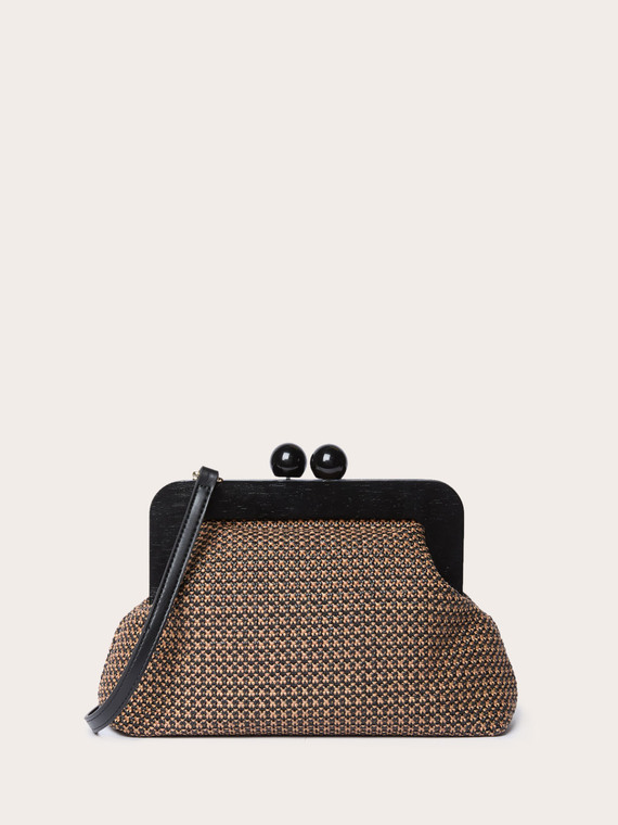 Sac pochette effet natté