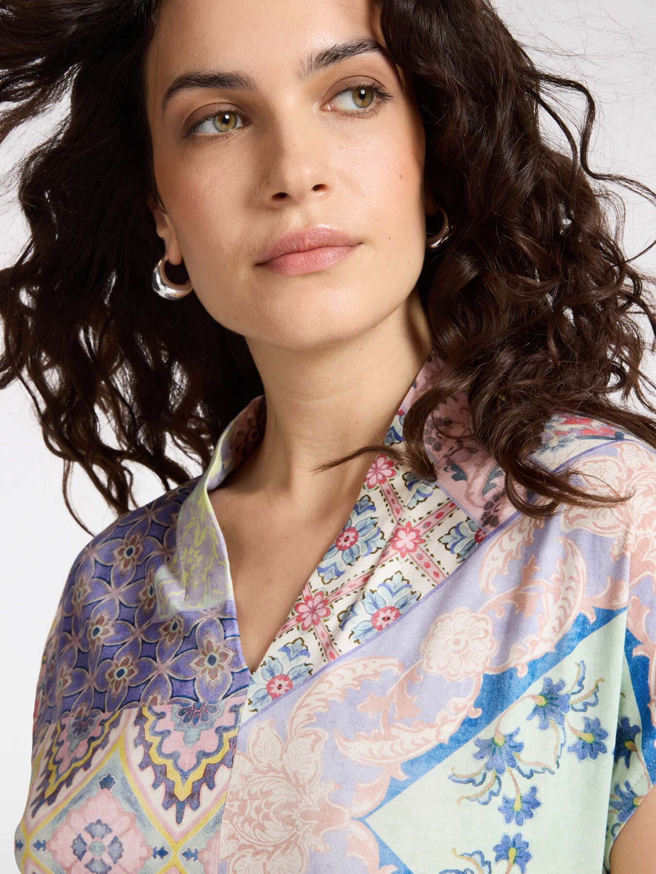 Printed viscose t-shirt image number 3