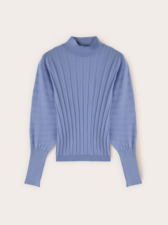 Oversized flat rib knit sweater