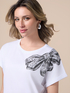 Jersey T-shirt with print and appliqués image number 2