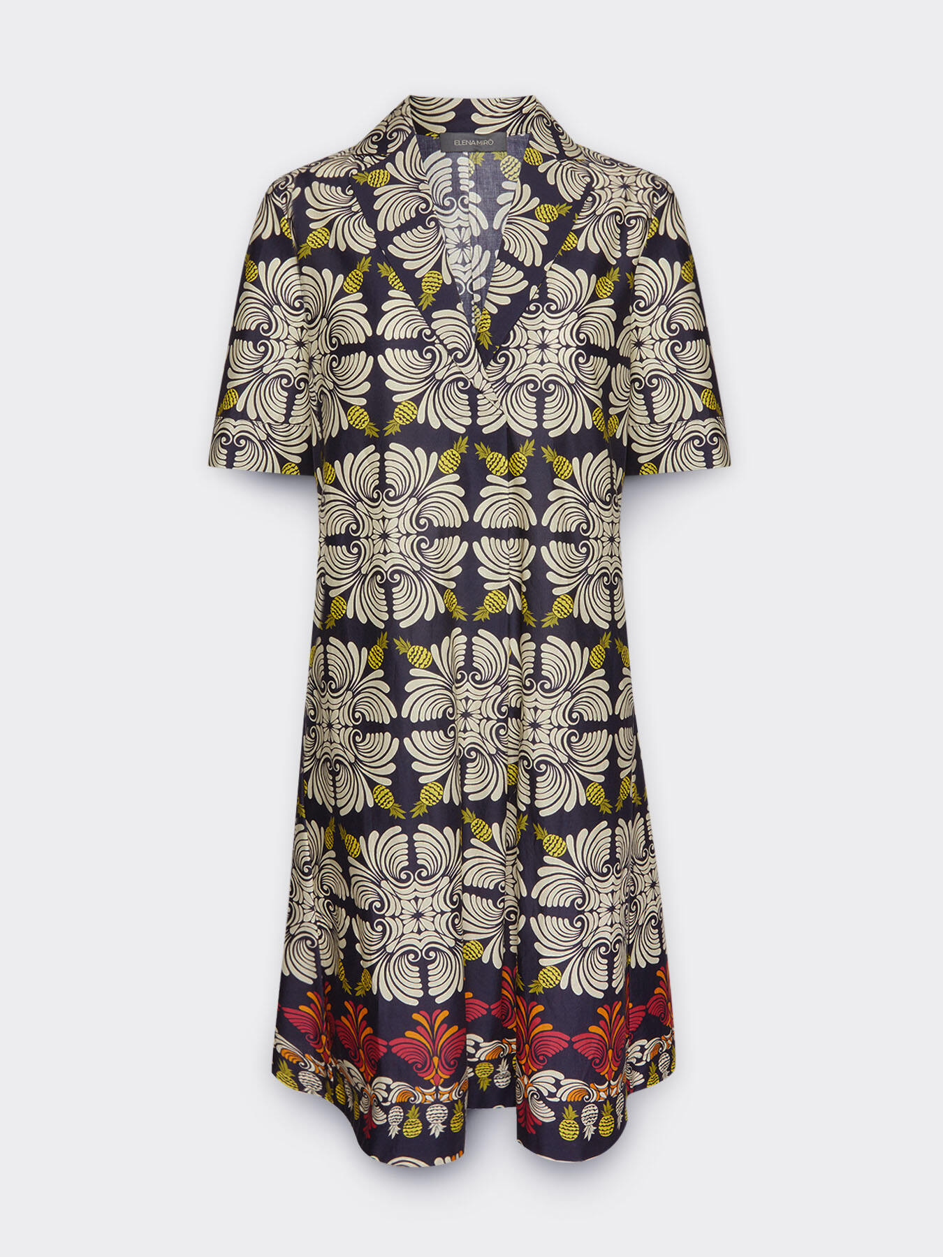 Robe imprimée en coton stretch image number 4