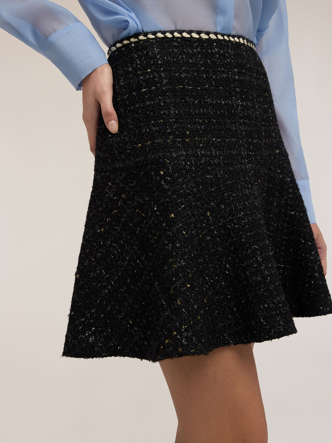 A-Linien-Minirock aus Boucl&eacute;-Stoff image number 3