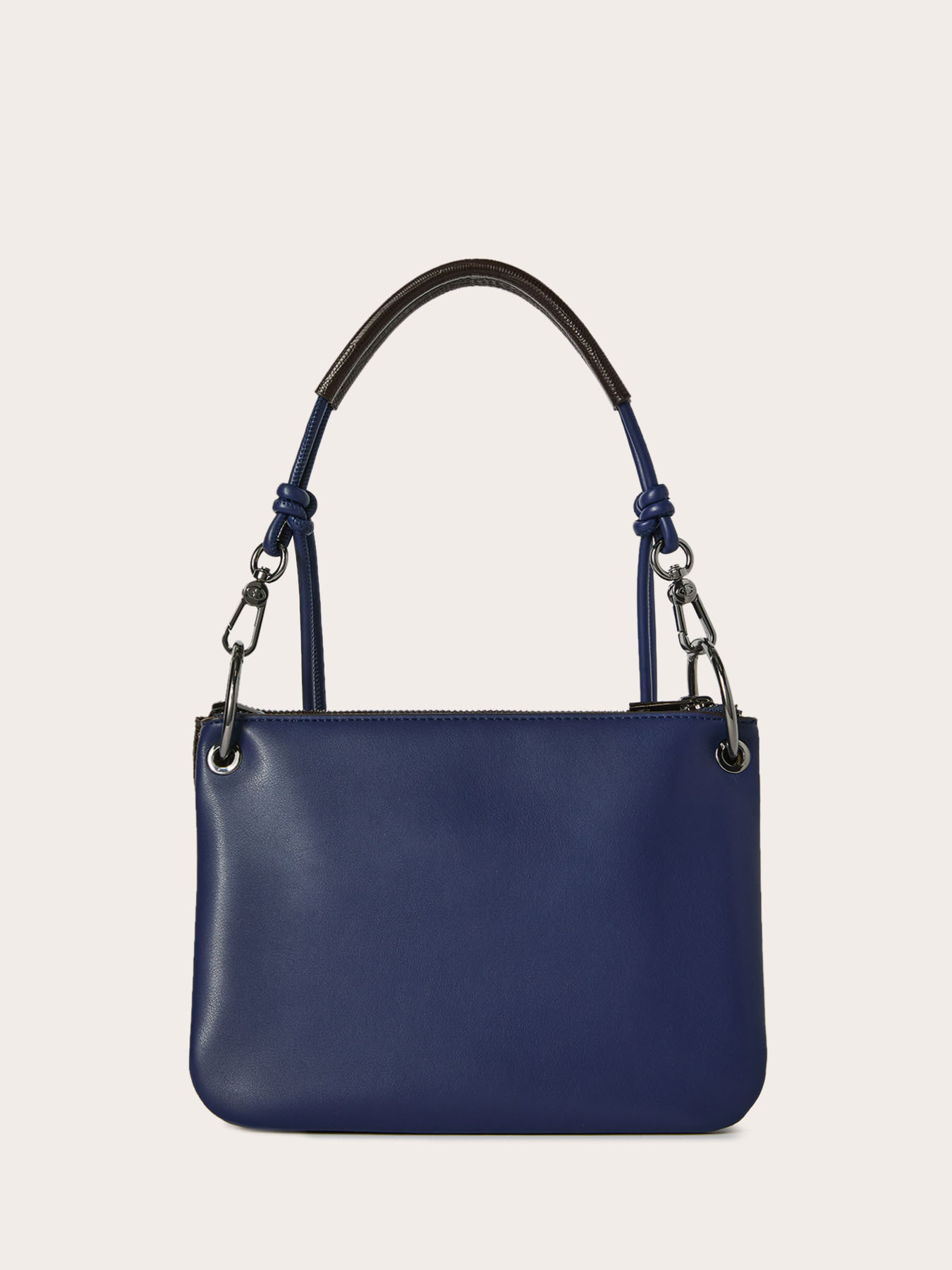 Python-effect coated fabric twin bags image number 2