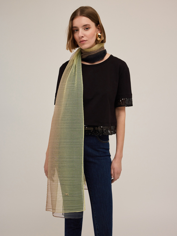Nuanced pleated stole