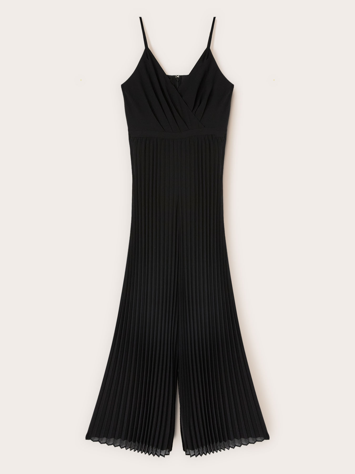 Long pleated georgette jumpsuit image number 4
