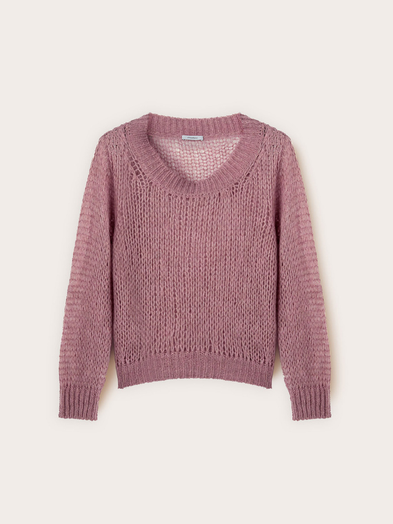 Pull oversize ajouré en mohair
