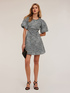 Short animal pattern dress with cut-out detail image number 0