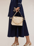 Curly bag in tessuto effetto stuoia image number 0