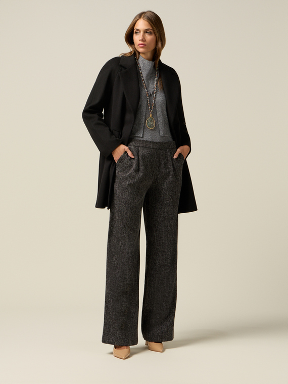 Pantaloni palazzo misto viscosa