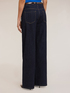 Palazzo denim trousers with micro studs image number 1