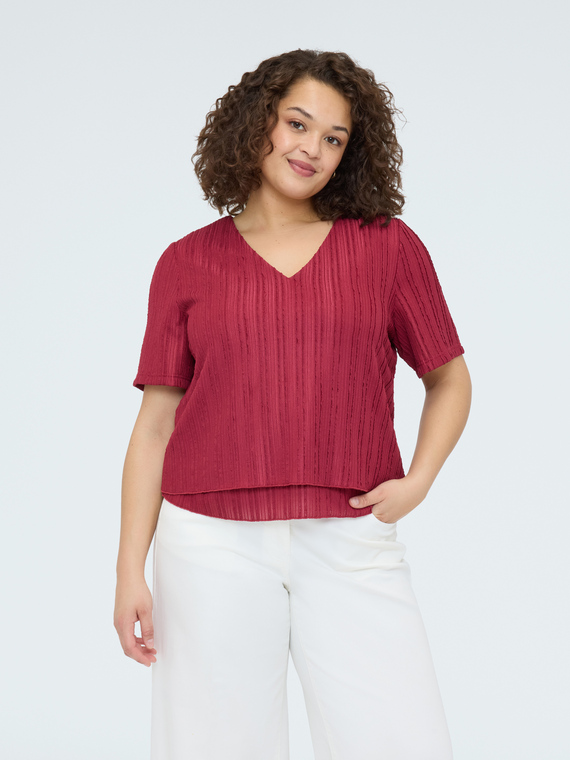T-Shirt aus geripptem Jersey