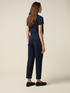 Pantaloni cropped din țesătură crepe image number 2