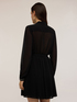 Short embroidered dress with pleated skirt image number 1