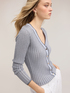 Cardigan en tricot c&ocirc;tel&eacute; m&eacute;lang&eacute; lurex image number 0