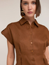 Camicia in lino con pieghe image number 3