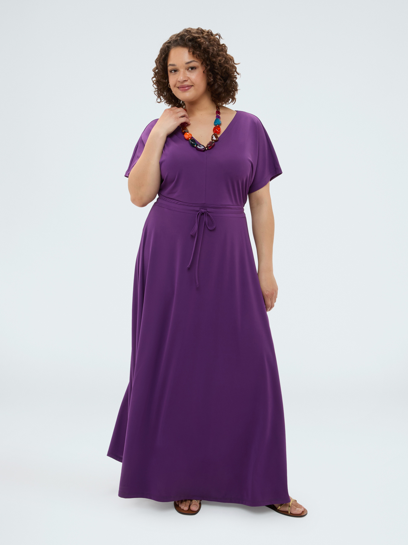 Vestito Pretty in jersey con coulisse in vita image number 2