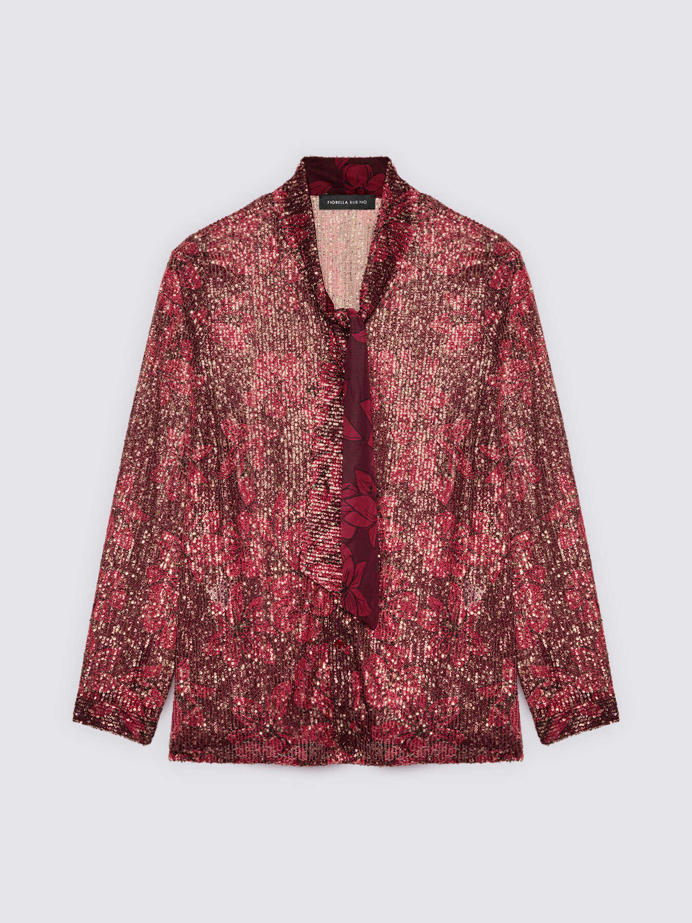 Tulle shirt with sequins image number 5