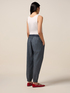 Joggers in tessuto misto lino effetto denim image number 1