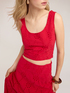 Crop top in broderie anglaise image number 2