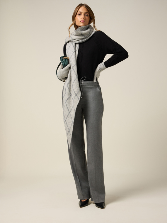 Pantaloni in flanella con coulisse