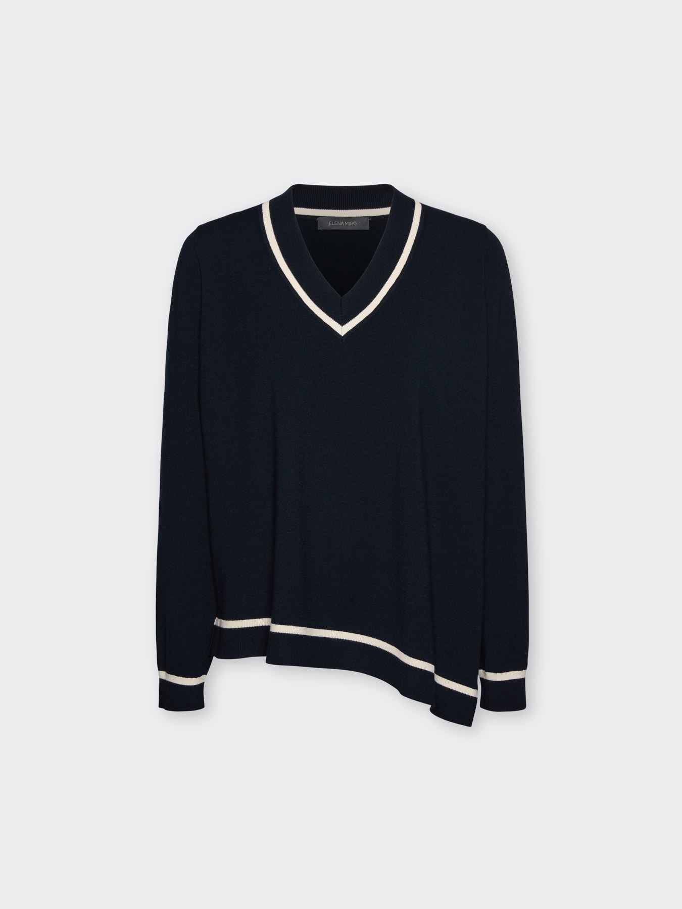 Maglia asimmetrica misto viscosa image number 4