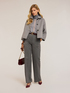 Pinstripe lurex palazzo trousers image number 0