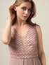 Long dress with embroidered bodice image number 2
