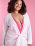 Crepon swimsuit cover-up shirt image number 4