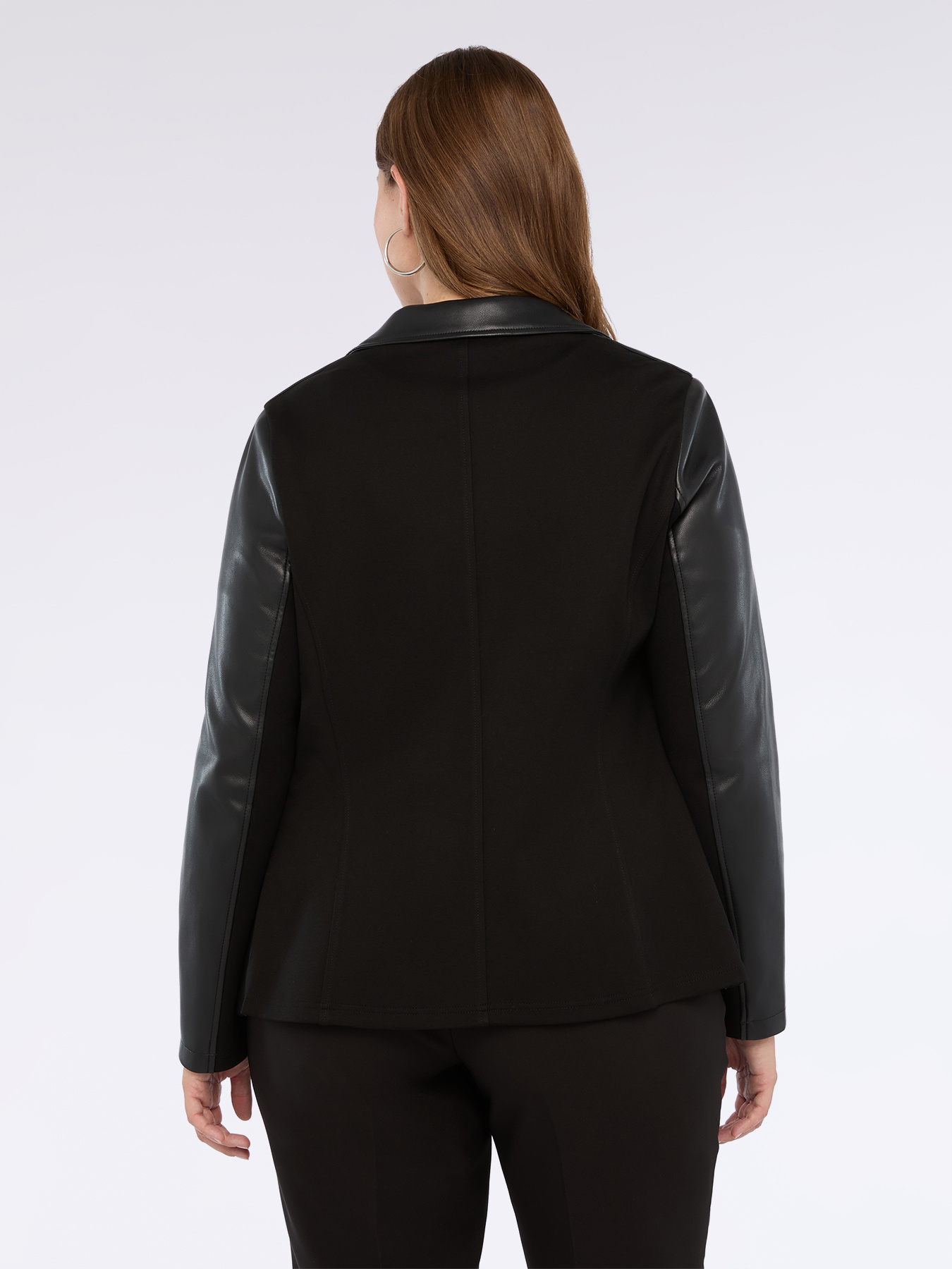 Coated fabric blazer image number 1