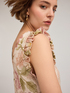 Mini dress with floral jacquard-effect print image number 3