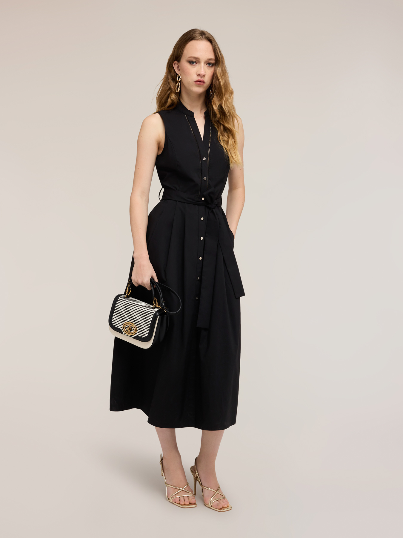 Rochie chemisier lungă din poplin image number 2