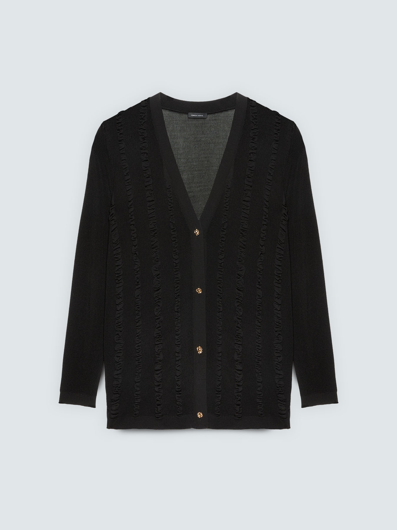 Cardigan con micro rouches image number 4