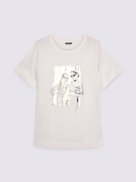 T-shirt en jersey avec imprimé