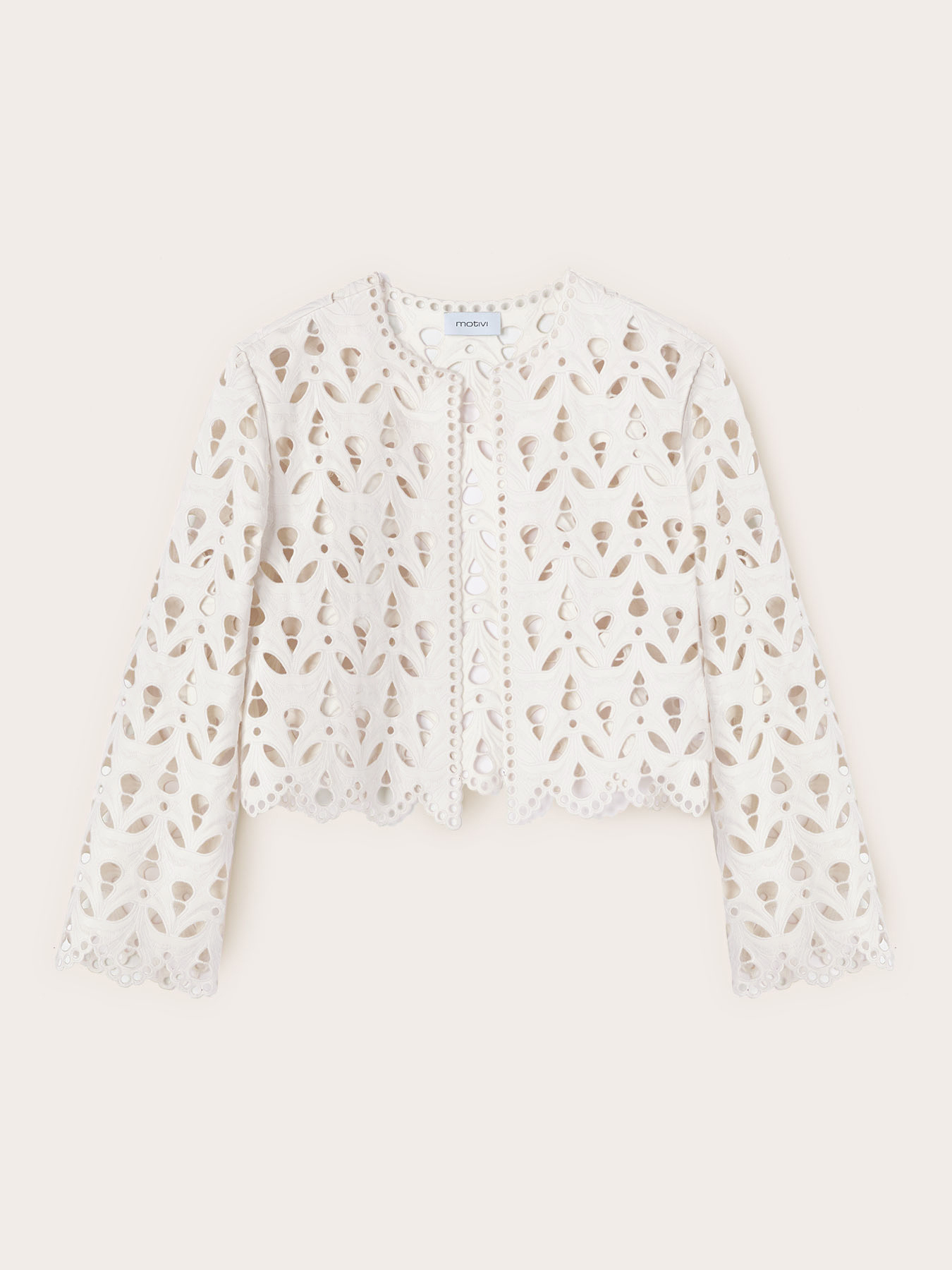 Veste enduite effet broderie anglaise image number 4