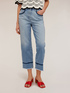 Verkürzte Jeans in Hellblau image number 2