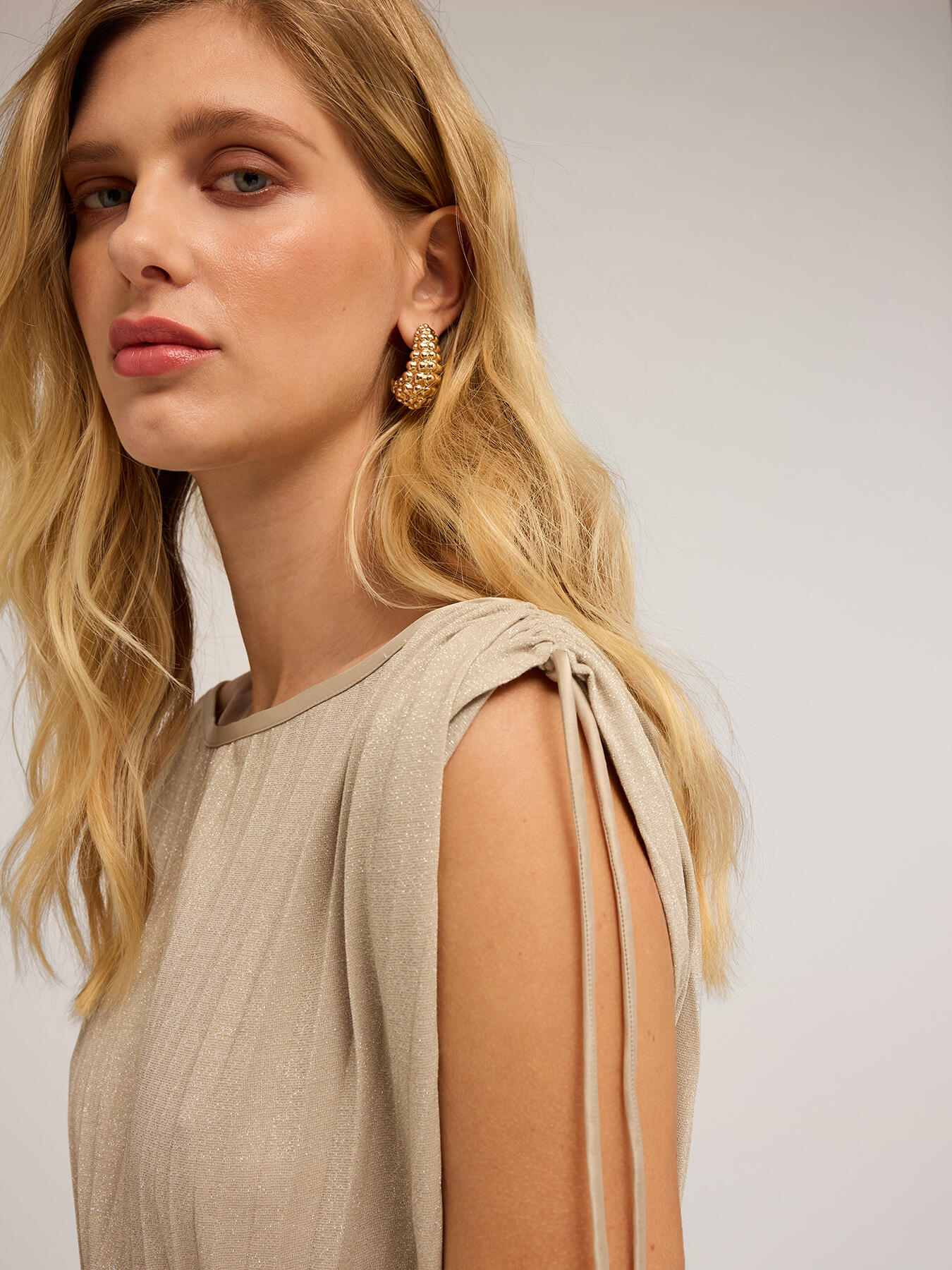 Robe midi en jersey lurex image number 3