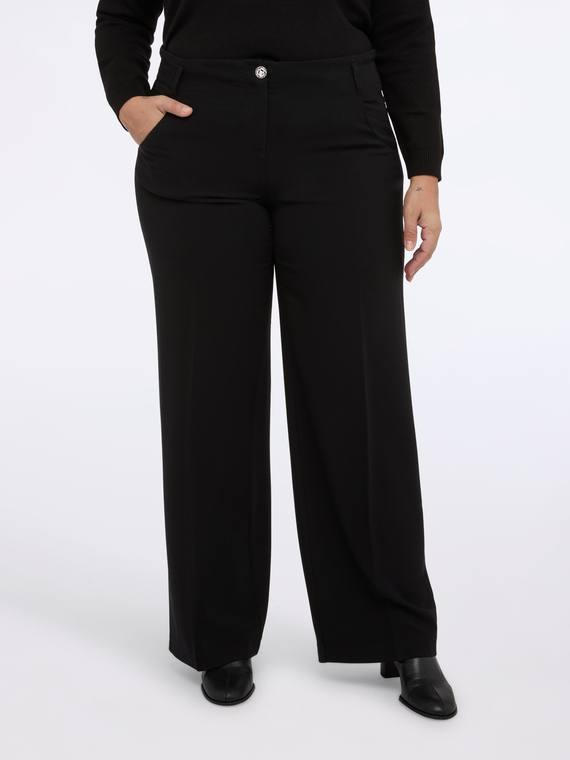 Pantalon Wide Leg en tissu scuba