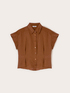 Camicia in lino con pieghe image number 4