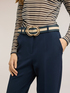 Two-tone belt with double buckle image number 0