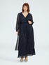 Pleated lurex cover-up cardigan image number 0