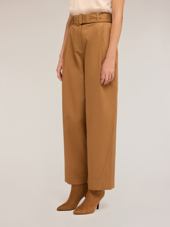 Balloon trousers with fabric belt