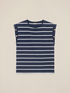 T-shirt a righe con bottoni decorativi image number 3