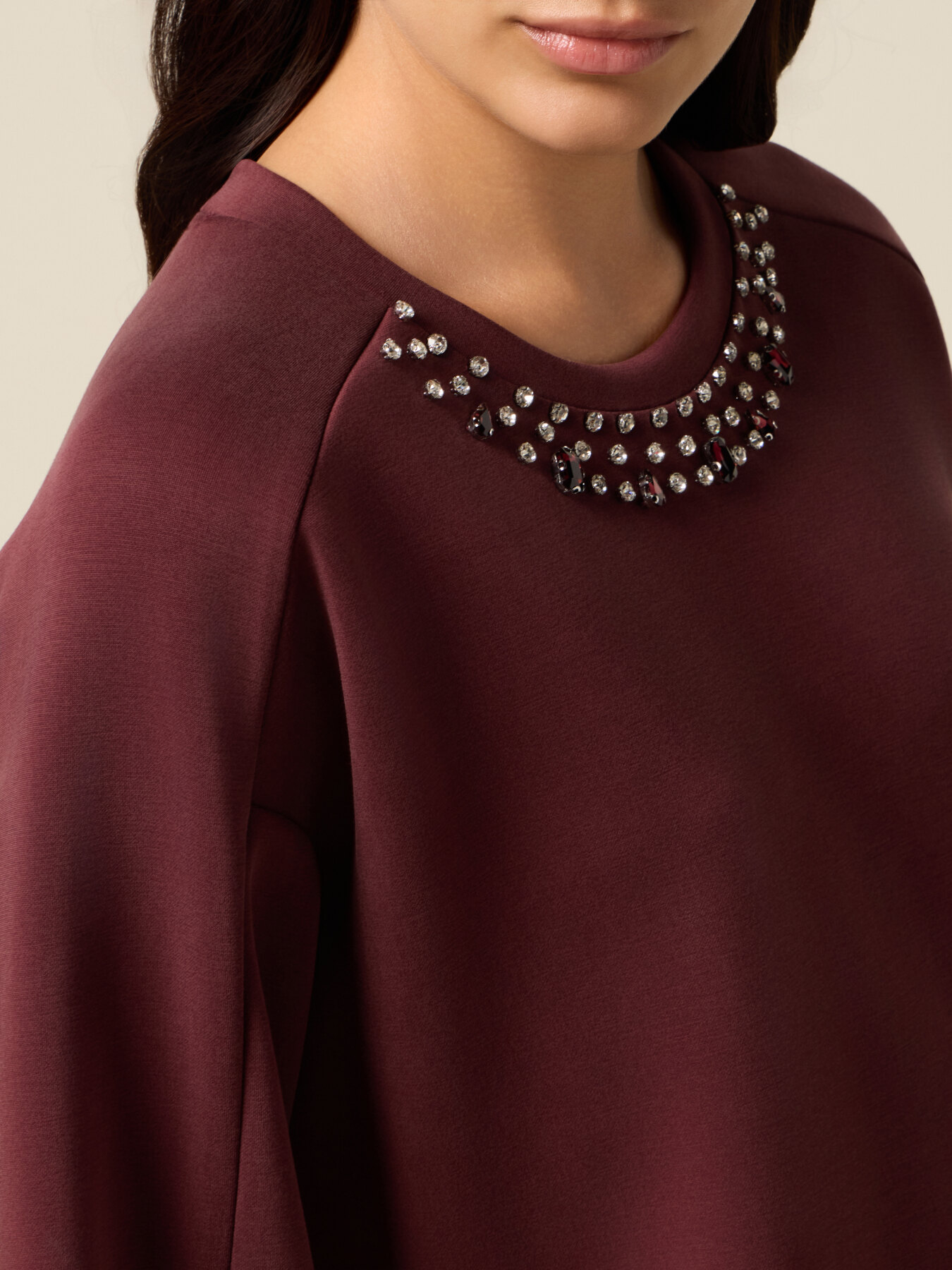 Felpa over con castoni image number 2