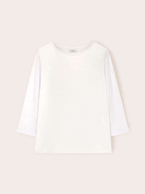 Camiseta basic bimaterial