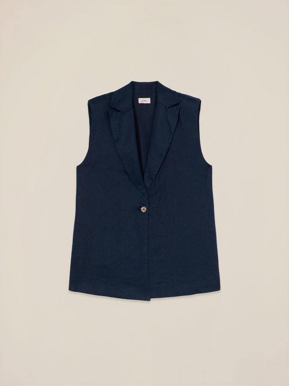 Gilet en lin pur