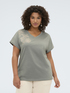 T-Shirt aus Baumwolle mit Blumenapplikation image number 0