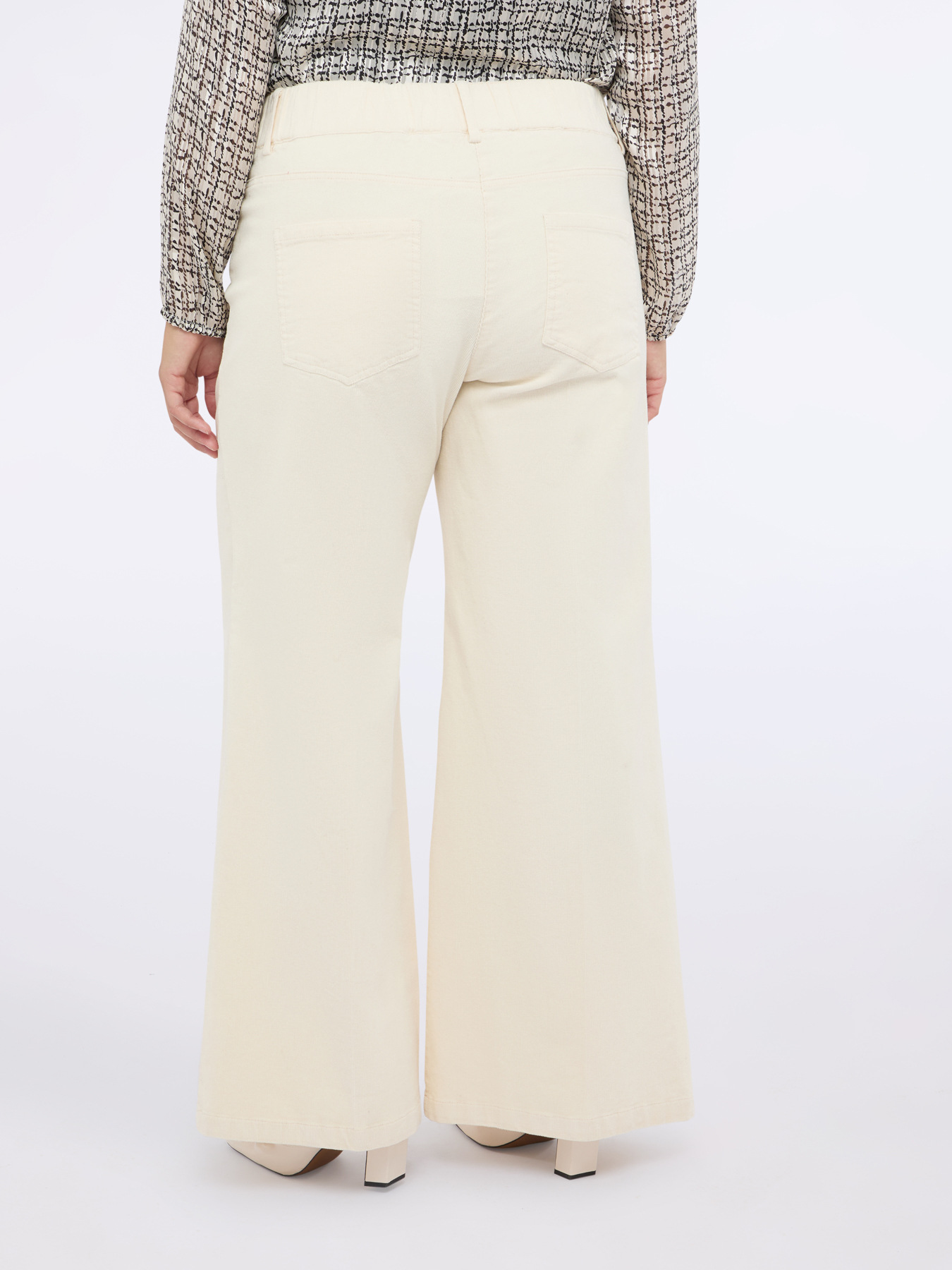 Wide leg corduroy trousers image number 1