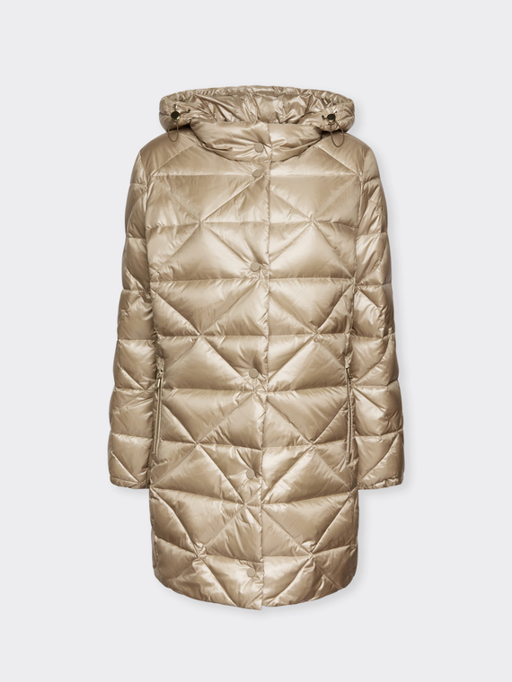 Quilted down jacket with hood